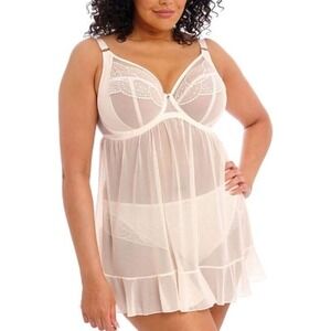 NWT Elomi Women's‎ Plus Size 42H Priya Underwire Babydoll Lingerie Bridal Nighty